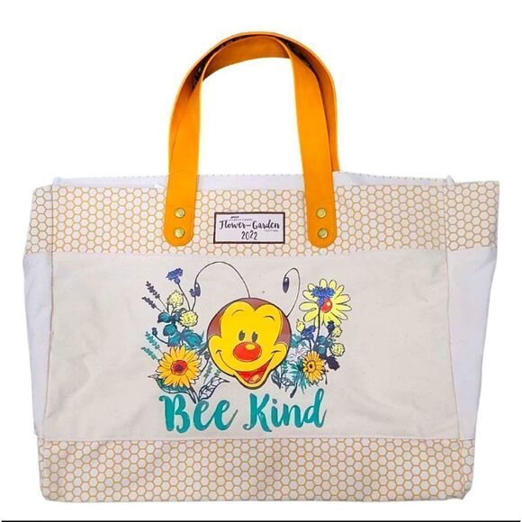 NWT Disney Bag - Epcot Flower And Garden 2022 Bee Kind Spike The Bee Tote - Picture 1 of 1